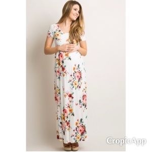 PinkBlush Maternity Floral Maxi Dress 💜